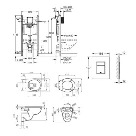 Система инсталляции Grohe Solido Even 4 в 1 с клавишей унитазом Kroner Oker и крышкой 38971966KV0KO53R
