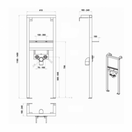 Система інсталяції Roca для медичної раковини A89007300N