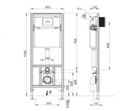 Система инсталляции Roca Duplo Nova с кнопкой смыва PL NV1 хром A89P120020
