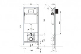 Система инсталляции Roca Duplo Nova WC с унитазом Alegra с сидением и кнопкой смыва хром A89P120020+A34H139000