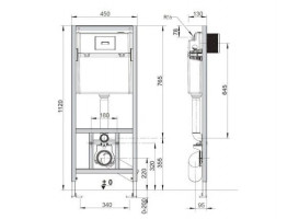 Система инсталляции Roca Duplo Nova WC с унитазом Alegra с сидением и кнопкой смыва черный матовый A89P320020+A34H139000