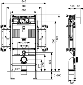 Система инсталляции TECE TECEprofil  для унитаза Geronto с бачком Uni  9300381