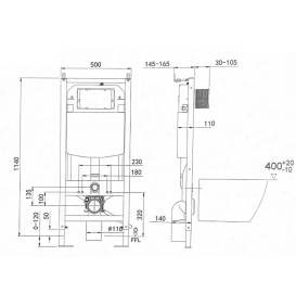 Система инсталляции VBI ELBA нержавеющая сталь VBI-030001
