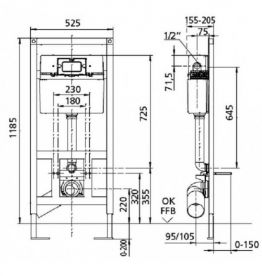 Система інсталяції для підвісного унітазу Sanit Ineo 5в1 90.774.81.0001