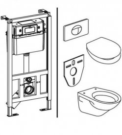 Система інсталяції для підвісного унітазу Sanit Ineo 5в1 90.774.81.0001