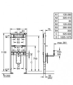 Система інсталяції для раковини Grohe Rapid SL із вбудованим сифоном 38625001