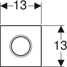 Система пневматичного керування змивом пісуару Geberit кнопка змиву 10 нержавіюча сталь чорний/чорний матовий 116.015.DW.1