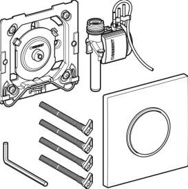 Система пневматического управления смывом писсуара Geberit кнопка смыва 10 пластик матовый хром/глянцевый хром 116.015.JQ.1