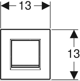 Система пневматического управления смывом писсуара Geberit кнопка смыва 30 пластик черный матовый/черный 116.017.16.1