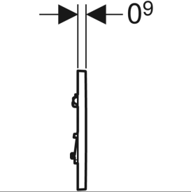 Система пневматичного керування змивом пісуару Geberit кнопка змиву 30 пластик чорний/чорний матовий 116.017.DW.1