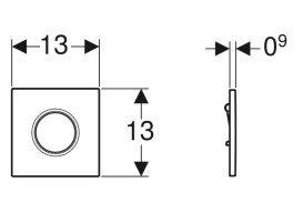 Система пневматичного керування змиванням пісуара Geberit чорний глянцевий 116.011.DW.5