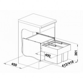 Система сортировки мусора Blanco Select II 45/2 526200