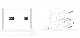 Система сортировки отходов Blanco Flexon II Low 60/2 пластик/алюминий 526641
