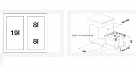 Система сортировки отходов Blanco Flexon II Low 50/3 пластик/алюминий 526640