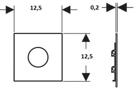 Система управління пісуаром Geberit Round з електронним запуском змиву червоне золото 116.024.QB.1