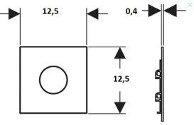 Система управління пісуаром Geberit Round з електронним запуском змиву чорний 116.024.SJ.1