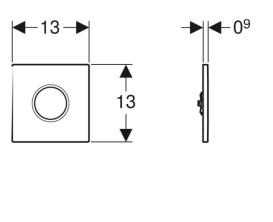 Система управління пісуаром Geberit Round з електронним запуском змиву чорний 116.031.DW.5