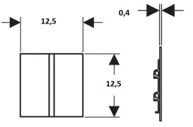 Система управления писсуаром Geberit Square с электронным запуском смыва белый 116.237.SI.1