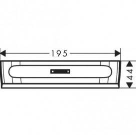 Скребок для душевой кабины Hansgrohe WallStoris пластик белый матовый 27916700