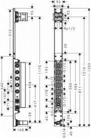 Скрытая часть для душевой панели Hansgrohe Axor ShowerComposition 12676180