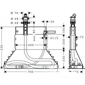 Прихована частина для змішувача на борт ванни Hansgrohe Axor 28382000