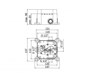 Прихована частина Paffoni PBOX001