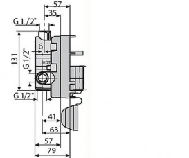 Прихована частина змішувача Ideal Standard A2363NU