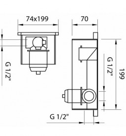 Прихована частина змішувача Ponsi Stilox BTSTLXIN04