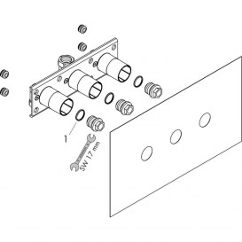 Скрытая часть термостата для 2 потребителей Hansgrohe коллекция ShowerTablet 13129180
