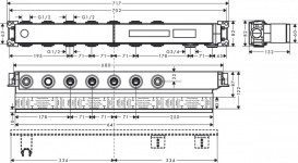 Прихована частина термостата Hansgrohe Axor Select 5 споживачів 18313180