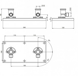 Прихована монтажна частина підлогового змішувача Fima Carlo Frattini F2302
