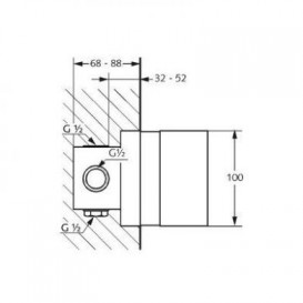 Прихована монтажна частина змішувача для душу Kludi Pure & Easy 38828