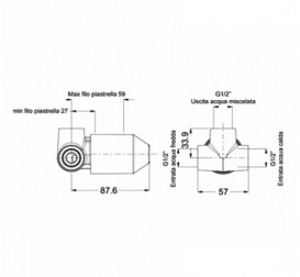 Скрытая монтажная часть смесителя для душа Eurorama Blog 730355C