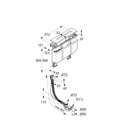 Скрытая монтажная часть смесителя на 4 отверстия Kludi Rotexa Multi 7879405-00