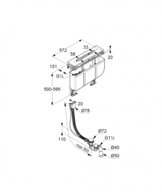 Скрытая монтажная часть смесителя на 3 отверстия Kludi Rotexa Multi 7881205-00
