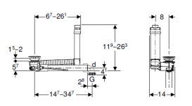 Прихований злив для раковин Geberit Clou з важелем та кришкою клапана глянсовий хром 152.013.21.1
