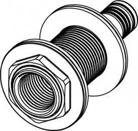 Наскрізне кутове приєднання фланцеве TECElogo-Push з кріпильними гайками 3/4'' 16хRp 1/2'' бронза/кремнієва бронза 8723012