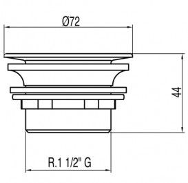 Слив для мойки Tres хром 13474020