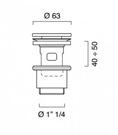 Злив для раковини Catalano з переливом латунь колір хром 5PCSC00