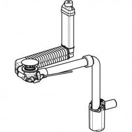 Злив для раковини Geberit Clou для раковини Geberit ONE d40 з важільним приводом та клапанною кришкою білий/хром 152.061.01.1