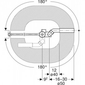Слив для ванны Geberit d52 с поворотным механизмом и отделочным комплектом хром глянцевый 150.525.21.6