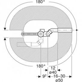 Слив для ванны Geberit d52 с поворотным механизмом  и подводом 150.700.00.6