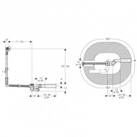 Слив для ванны Geberit d52 с поворотным механизмом и подводом 150.701.00.6