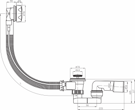 Слив-перелив автомат для ванны Jika Mio 40/50 мм хром H2948160040001