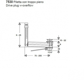 Злив-перелив для раковини Kerasan Bentley хром 753001