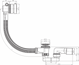 Слив-перелив для ванны Jika Deep 40/50 мм хром H2948180040001