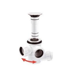 Злив-перелив для ванни McAlpine клік-клак сатин HC2600CLSC