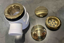 Злив-перелив для ванни McAlpine клік-клак золото HC2600CL-GOLD-PVD