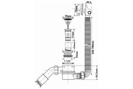 Слив-перелив для ванны McAlpine клик-клак с наполнением белый HCN2600CC-15MM-WH