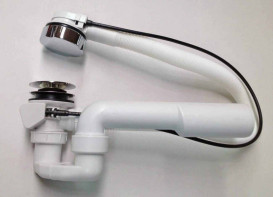 Слив-перелив с сифоном для ванны Kolpa San PAL 450 мм белый/хром 746260